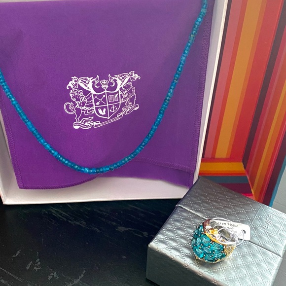 Gems En Vogue Ring Parabia Topaz Ring & Necklace - Picture 7 of 16